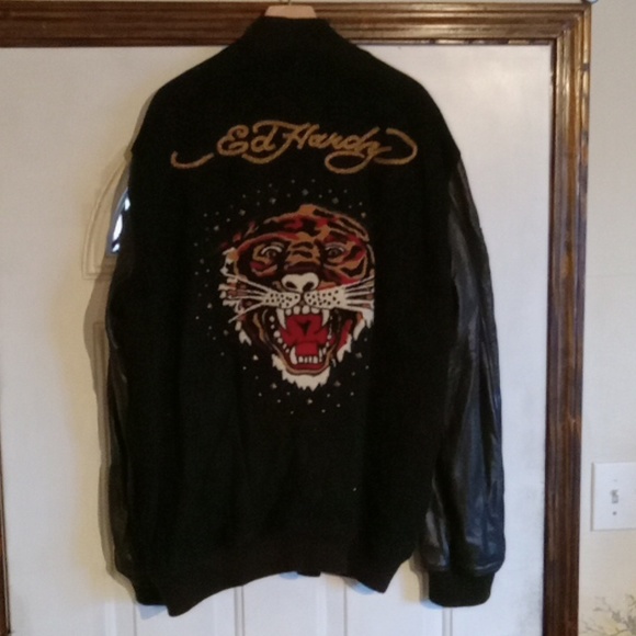Vintage Avirex Ed Hardy Leather Bomber - Picture 1 of 3